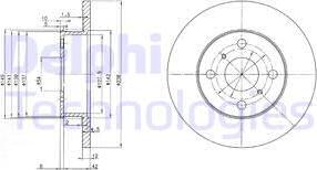 Delphi BG2597 - Bremžu diski www.autospares.lv