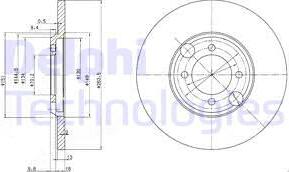 Delphi BG2508 - Bremžu diski www.autospares.lv