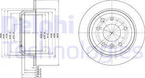 Delphi BG2515 - Bremžu diski www.autospares.lv