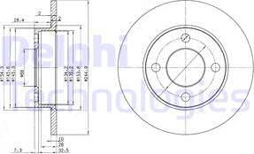 Delphi BG2517 - Bremžu diski www.autospares.lv