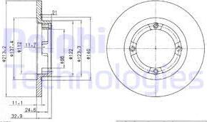 Delphi BG2580 - Bremžu diski www.autospares.lv