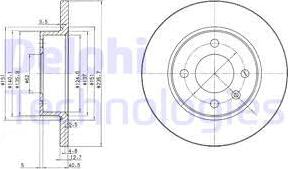 Delphi BG2576 - Bremžu diski www.autospares.lv