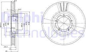 Delphi BG2663 - Bremžu diski www.autospares.lv