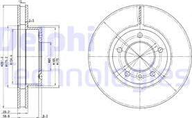 Delphi BG2613 - Bremžu diski www.autospares.lv