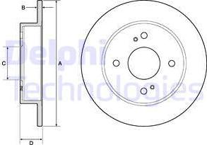 Delphi BG2634 - Bremžu diski www.autospares.lv