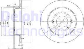 Delphi BG2633C - Bremžu diski www.autospares.lv