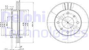 Delphi BG2632 - Bremžu diski www.autospares.lv