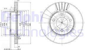 Delphi BG2623 - Тормозной диск www.autospares.lv