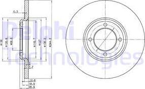 Delphi BG2061 - Bremžu diski autospares.lv