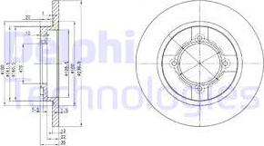 Delphi BG2153 - Тормозной диск www.autospares.lv