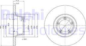 Delphi BG2157 - Bremžu diski www.autospares.lv