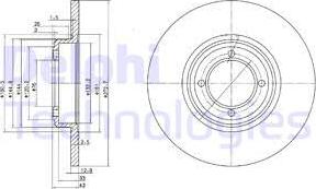 Delphi BG2114 - Bremžu diski www.autospares.lv