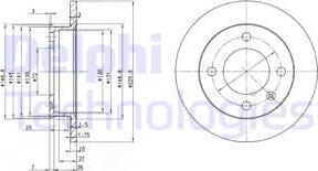 Delphi BG2118 - Bremžu diski autospares.lv