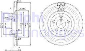 Delphi BG2844 - Brake Disc www.autospares.lv