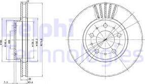 Delphi BG2841 - Bremžu diski www.autospares.lv