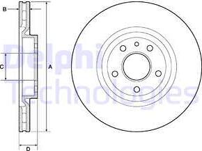 Delphi BG2843 - Bremžu diski www.autospares.lv