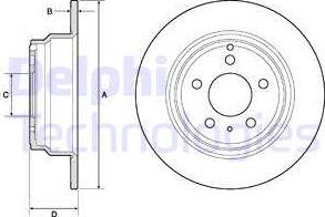 Delphi BG2842 - Bremžu diski www.autospares.lv