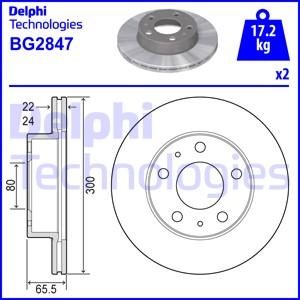 Delphi BG2847 - Bremžu diski www.autospares.lv