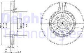 Delphi BG2815 - Bremžu diski autospares.lv