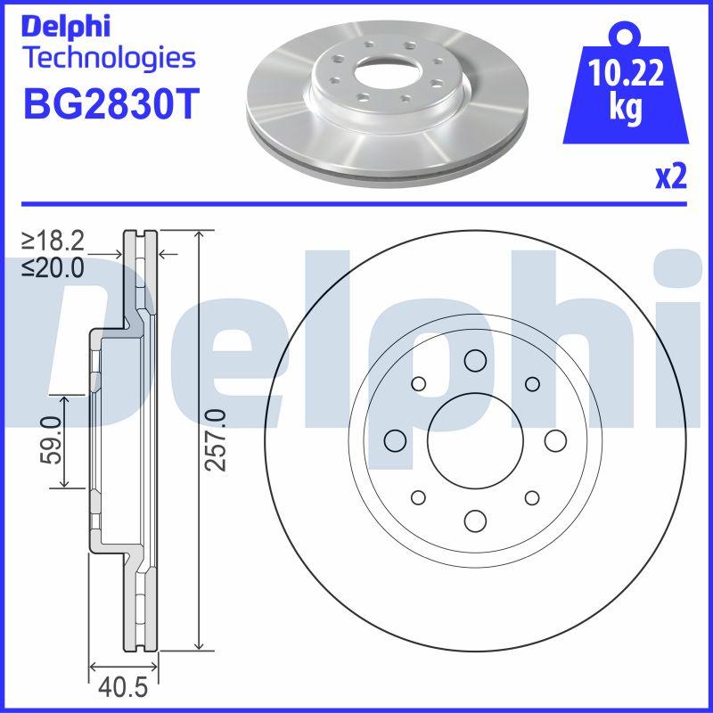 Delphi BG2830T - Bremžu diski autospares.lv