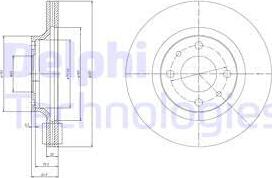 Delphi BG2825 - Тормозной диск www.autospares.lv