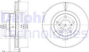 Delphi BG2827C - Bremžu diski autospares.lv