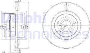 Delphi BG2827 - Brake Disc www.autospares.lv