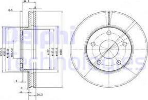 Delphi BG2346 - Bremžu diski www.autospares.lv