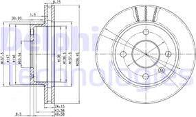 Delphi BG2367 - Bremžu diski autospares.lv