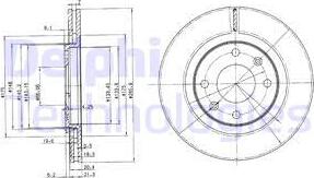 Delphi BG2387C - Bremžu diski autospares.lv