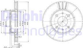 Delphi BG2330 - Bremžu diski www.autospares.lv