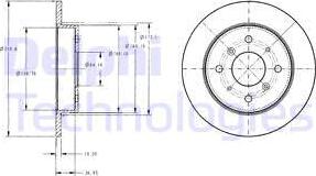 Delphi BG2338 - Bremžu diski www.autospares.lv