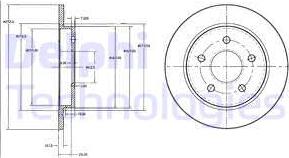 Delphi BG2332 - Bremžu diski www.autospares.lv