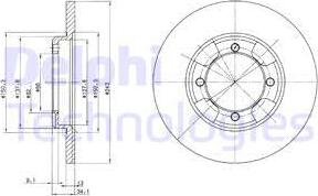 Delphi BG2324 - Bremžu diski www.autospares.lv