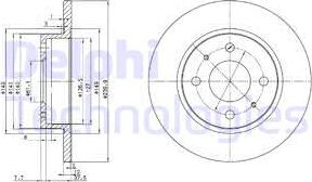 Delphi BG2379 - Bremžu diski www.autospares.lv