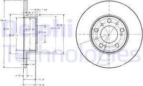 Delphi BG2257 - Тормозной диск www.autospares.lv