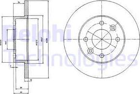 Delphi BG2268 - Bremžu diski autospares.lv