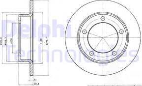 Delphi BG2208 - Bremžu diski www.autospares.lv