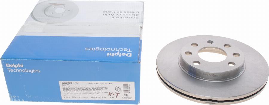 Delphi BG2278 - Brake Disc www.autospares.lv