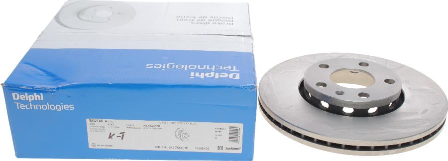 Delphi BG2745 - Brake Disc www.autospares.lv