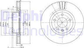 Delphi BG2742 - Bremžu diski www.autospares.lv