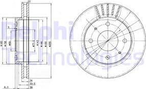 Delphi BG2763 - Тормозной диск www.autospares.lv