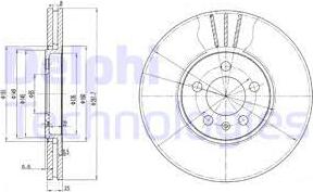 Delphi BG2729 - Тормозной диск www.autospares.lv