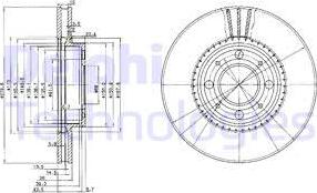 Delphi BG2720 - Bremžu diski www.autospares.lv