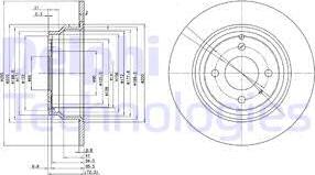 Delphi BG2721 - Bremžu diski www.autospares.lv