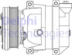 Delphi CS10095 - Kompresors, Gaisa kond. sistēma www.autospares.lv