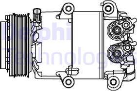 Delphi CS20466 - Kompresors, Gaisa kond. sistēma www.autospares.lv