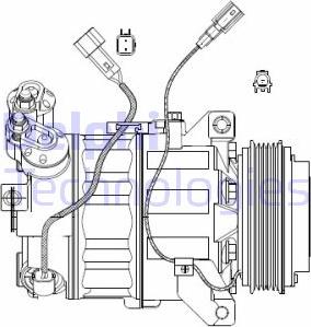 Delphi CS20482 - Compressor, air conditioning www.autospares.lv