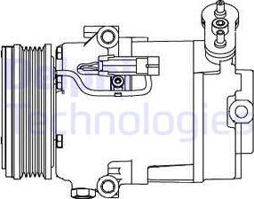 Delphi CS20432-12B1 - Kompresors, Gaisa kond. sistēma www.autospares.lv