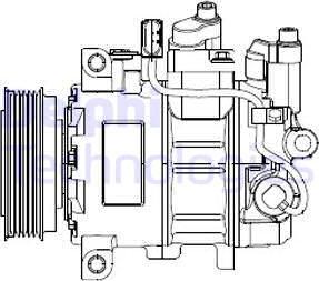 Delphi CS20474 - Kompresors, Gaisa kond. sistēma www.autospares.lv